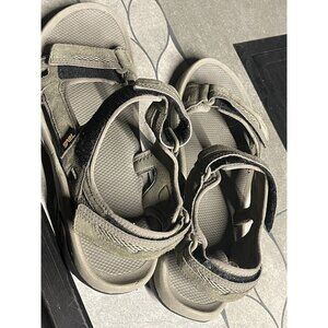 Teva Sandals Mens Size 13‎ Gray Leather Hiking Adjustable